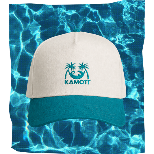 embroidered two-tone hoshi cap - teal